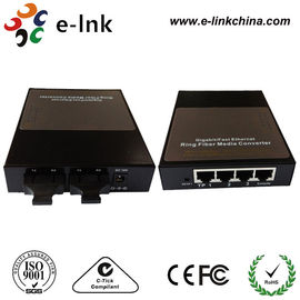 Single Mode Ring Type Fiber Ethernet Media Converter With SC Connector Black Box