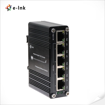 LNK-IPE104-90 Industrial PoE Extender, 1-Port In, 4-Port Out, 802.3af/at