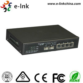 4 Port Manageable Gigabit Fiber Optic Switch , Optical Ethernet Network Switch