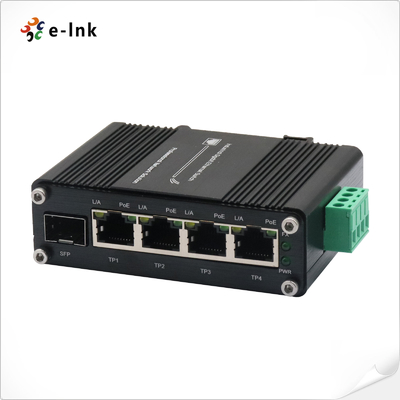 Industrial Gigabit PoE Switch 4 PoE Ports with Voltage Booster
