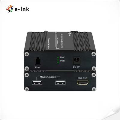 Mini 4K HDMI 2.0 KVM USB Fiber Extender 300m OM4 LC Uncompressed 60Hz