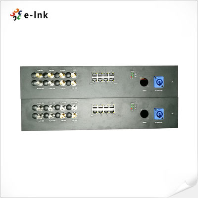 8Ch PoE 6Ch Forward SDI Fiber Optic Extender 2Ch 3G Simplex LC