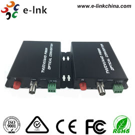 Czarny AHD CVI TVI Przewód światłowodowy Ethernet Media Converter Single Mode Fiber