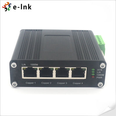 Przemysłowy DIN Rail Gigabit Ethernet Switch 4 Port SFP Fiber -40°C do 75°C